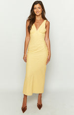 Evilia Yellow Midi Dress Image