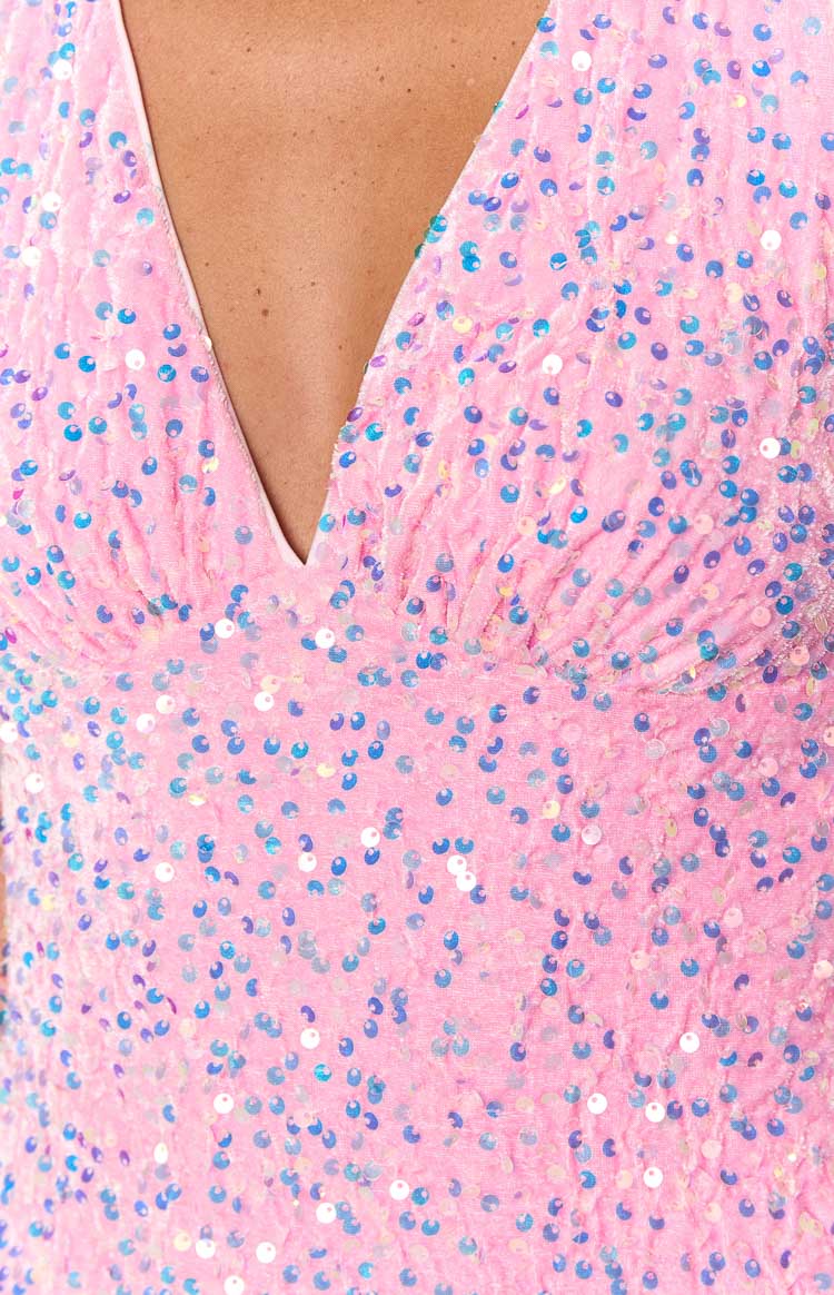 Franco Pink Sequin Mini Dress Image