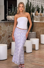 Faint Purple Lace Maxi Skirt Image