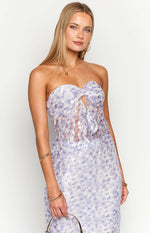 Faint Purple Lace Strapless Top Image