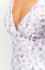 Farida Purple Lace Maxi Dress Image