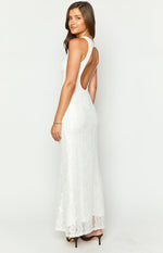 Farida White Lace Maxi Dress Image