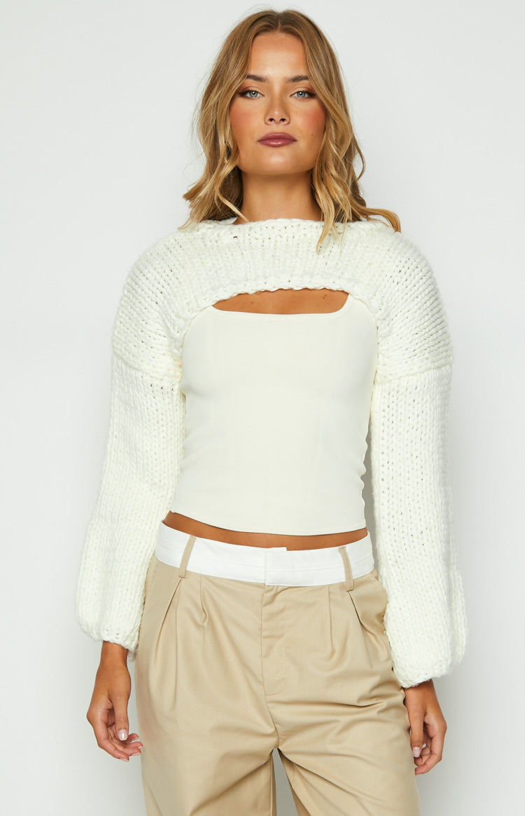 Ferla Cream Knit Shrug