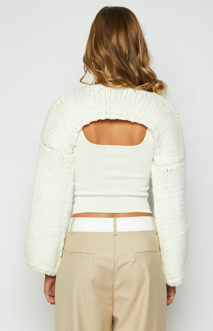 Ferla Cream Knit Shrug Image