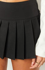 Fiora Black Pleated Mini Skort Image