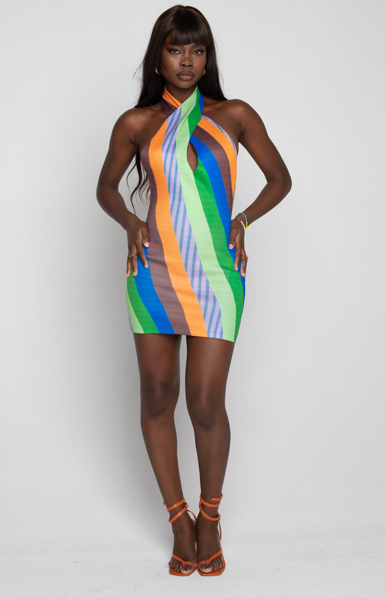 Flirtini Halter Dress Multi Image