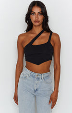 Florence Black One Shoulder Top Image