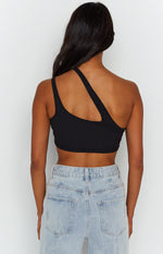 Florence Black One Shoulder Top Image