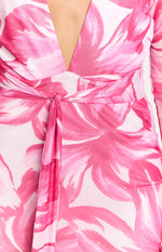 Florenta Pink Floral Mini Dress Image