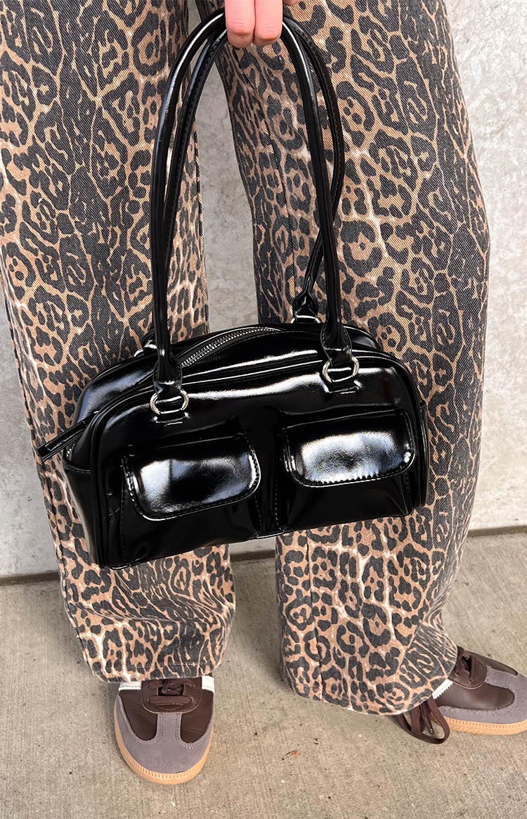 Florida Black PU Shoulder Bag Image