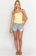 Forever Happy Yellow Strapless Top Image