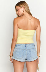 Forever Happy Yellow Strapless Top Image