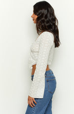 Forever Yours White Long Sleeve Top Image