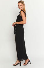 Fortuna Black Maxi Dress Image