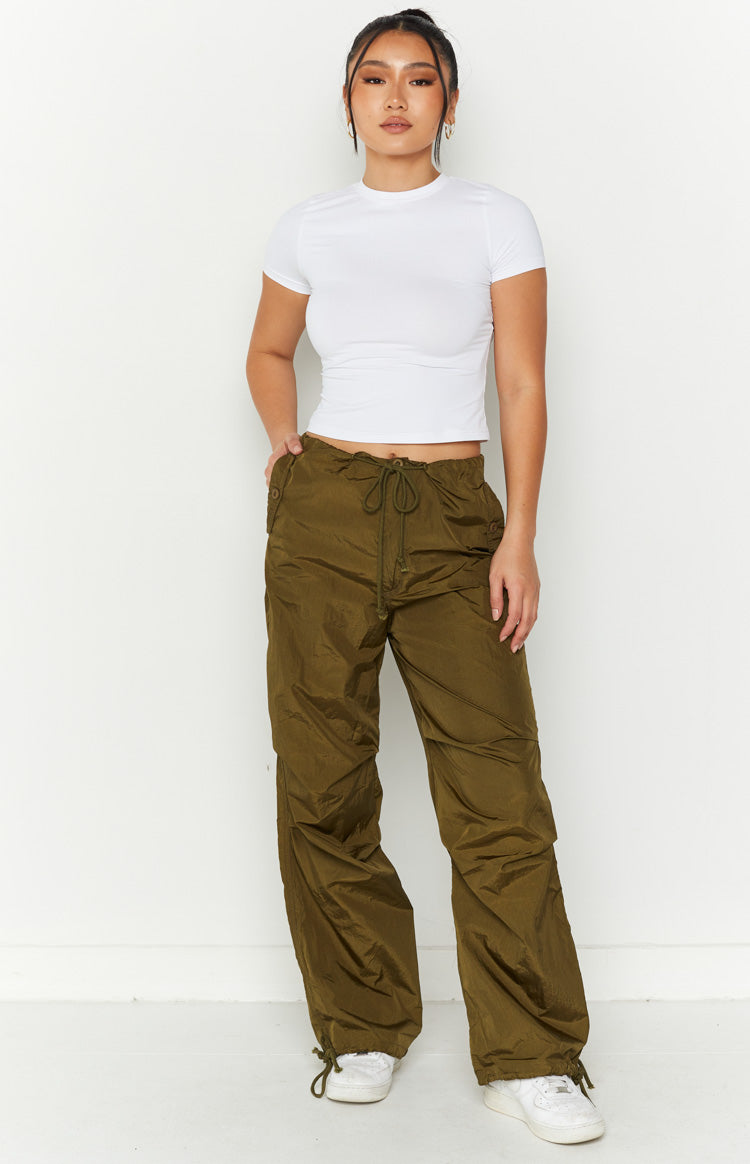 Frankie Khaki Parachute Pants Image