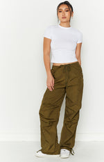 Frankie Khaki Parachute Pants Image