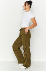 Frankie Khaki Parachute Pants Image