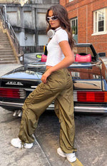 Frankie Khaki Parachute Pants Image