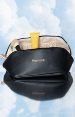 Beginning Boutique Black Zipper Cosmetic Bag Image