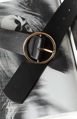 Simplicity Black Circle Buckle Belt Image