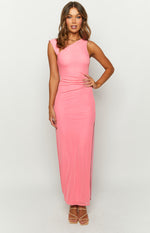 Gemmina Pink Mesh Midi Dress Image