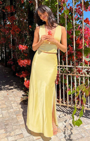 Genevieve Yellow Maxi Skirt