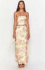 Genevieve Yellow Bloom Maxi Skirt Image