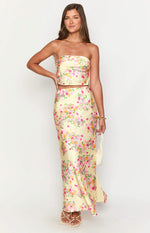 Genevieve Yellow Bloom Maxi Skirt Image