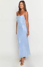 Georgia Blue Sequin Maxi Dress Image