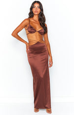 Gigi Brown Maxi Skirt Image