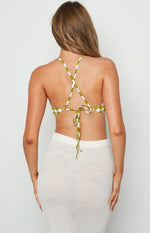 Gina Green Check Halter Top Image