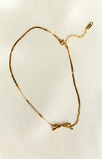 Brylee Gold Bowknot Pendant Necklace Image