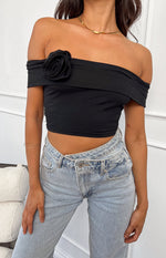 Hadley Off The Shoulder Rose Crop Top Image