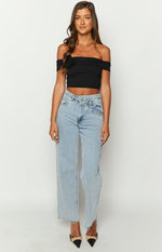 Hadley Off The Shoulder Rose Crop Top Image