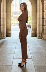 Hailey Cut Out Midi Brown Image