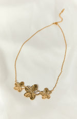 Halo Gold Frangipani Trio Necklace Image