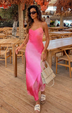 Hanna Pink Ombre Maxi Dress Image