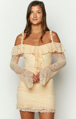 Harlow Cream Lace Mini Dress Image