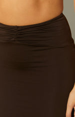 Haylo Chocolate Maxi Skirt Image