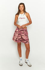 Hazel Pink Camo Low Waisted Shorts Image