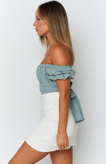 Heritage Wrap Top Sage Image