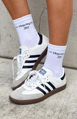 Hey Angel White Crew Socks Image