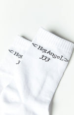 Hey Angel White Crew Socks Image