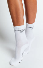 Hey Angel White Crew Socks Image