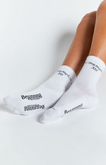 Hey Angel White Crew Socks Image