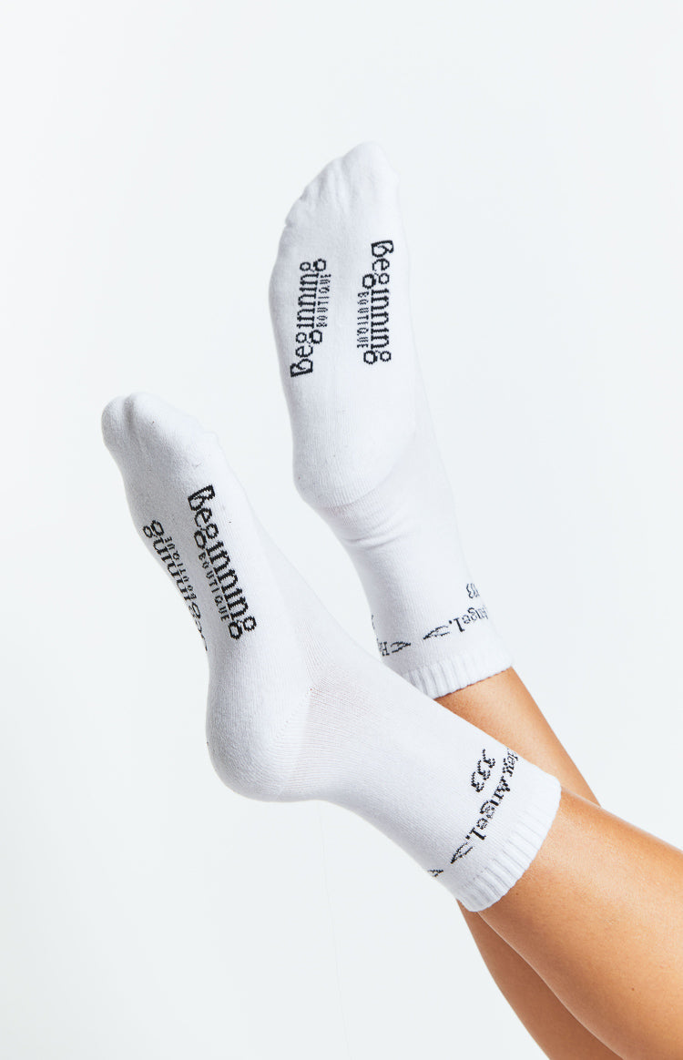 Hey Angel White Crew Socks Image