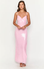 Honey Pink Sequin Maxi Dress Image