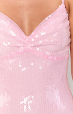 Honey Pink Sequin Maxi Dress Image