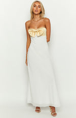 Honeydew Yellow Bow Maxi Dress Image