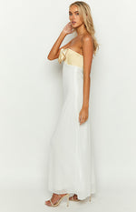 Honeydew Yellow Bow Maxi Dress Image